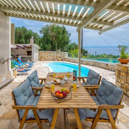 Loggos Seaview Cottage With Private Pool By Konnect Longós المظهر الخارجي الصورة