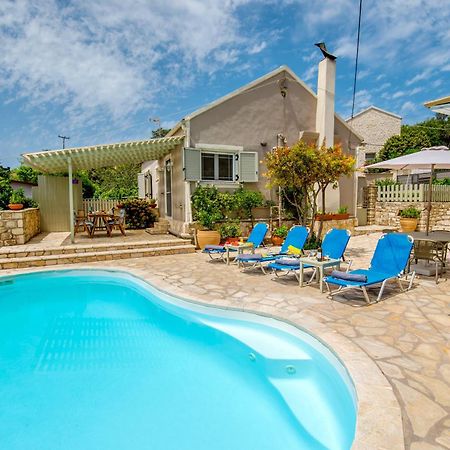 Loggos Seaview Cottage With Private Pool By Konnect Longós المظهر الخارجي الصورة