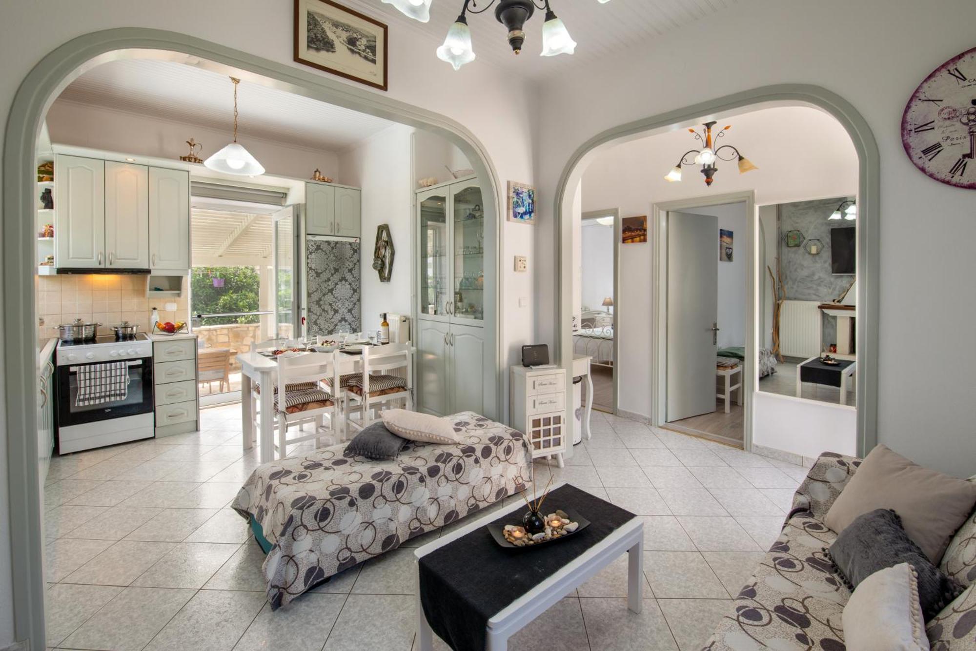 Loggos Seaview Cottage With Private Pool By Konnect Longós المظهر الخارجي الصورة